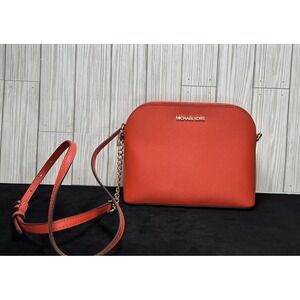 Authentic Michael Kors Orange Cindy Cross Body Bag Purse NWT